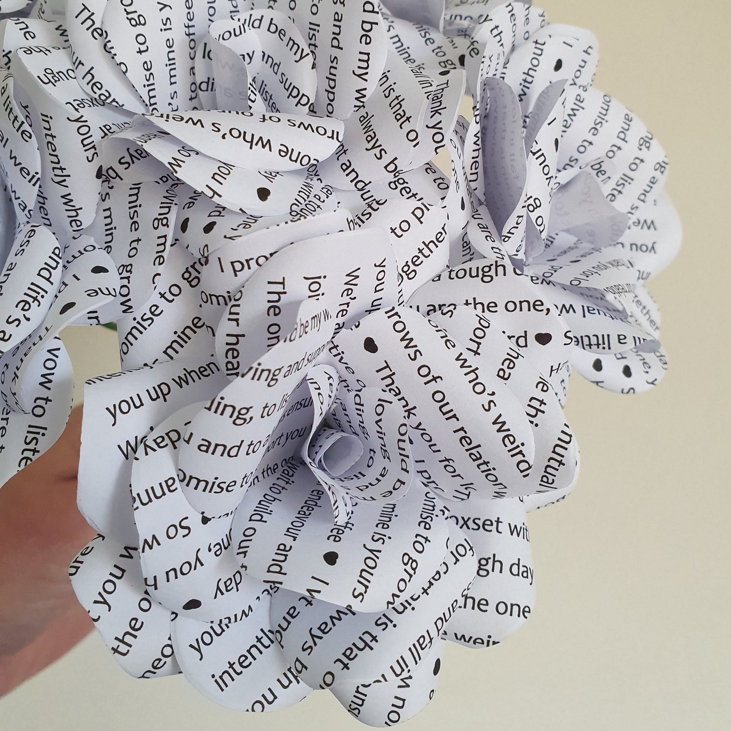 Personalised Message Paper Flowers