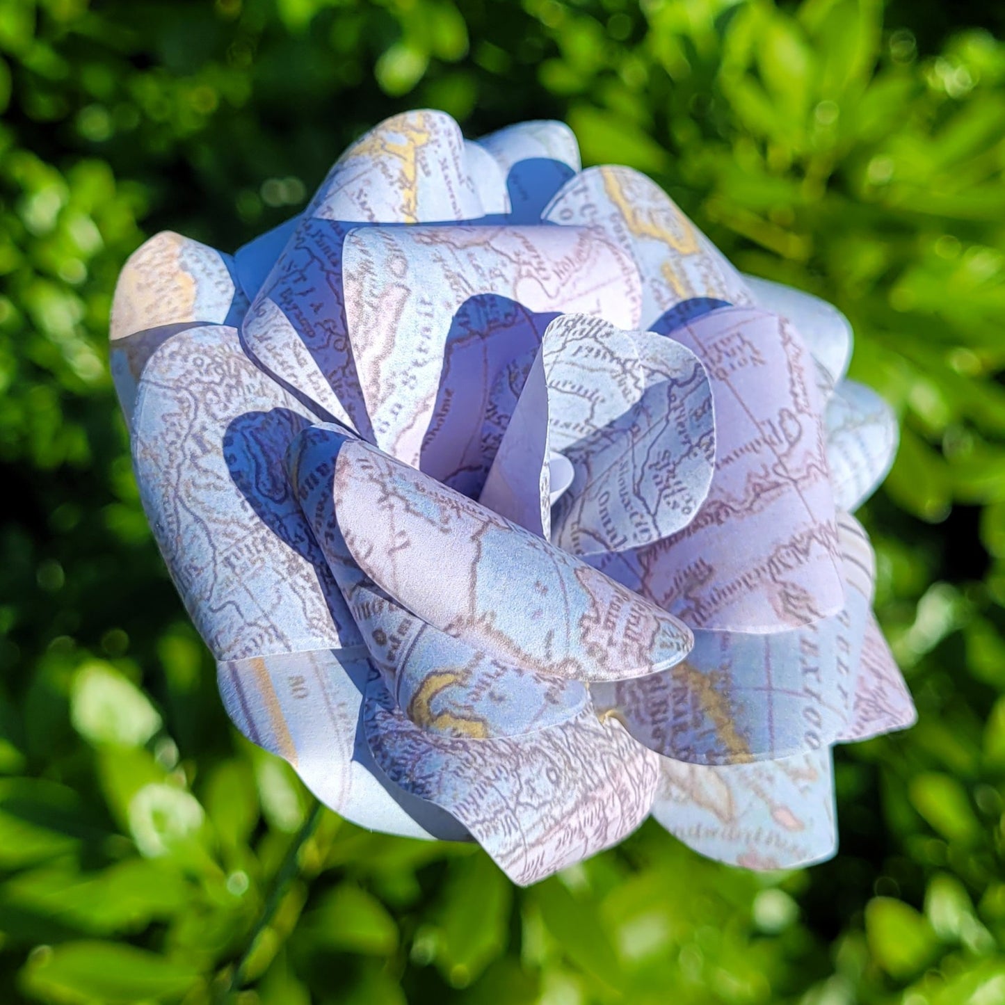 Travel Map Paper Flowers