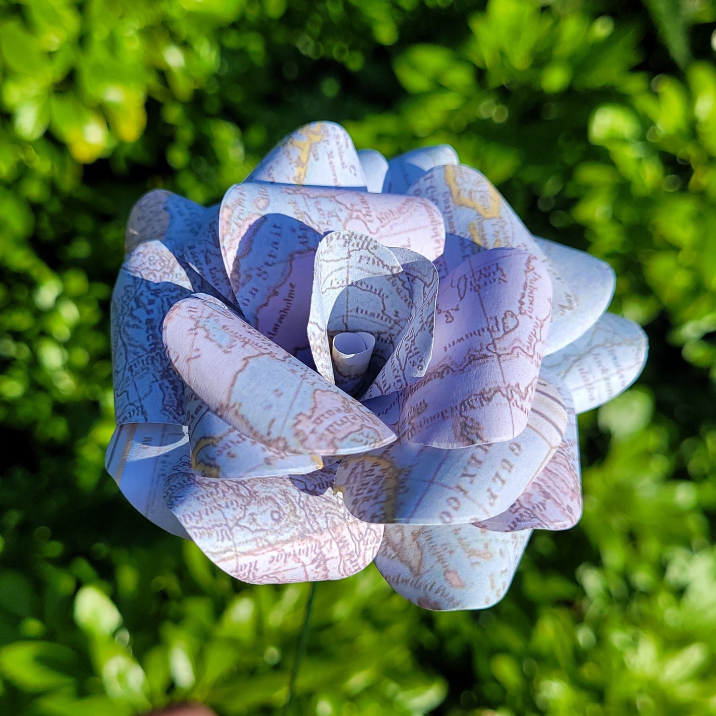 Travel Map Paper Flowers