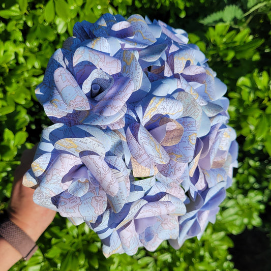 Travel Map Paper Flowers