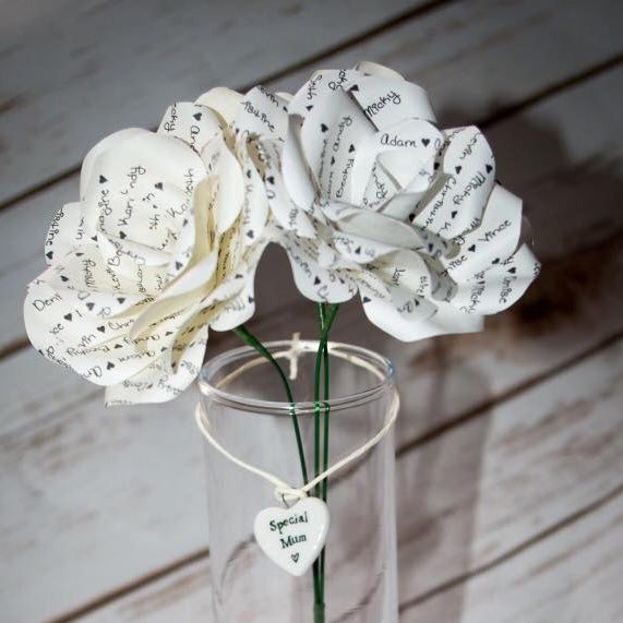 Personalised Message Paper Flowers