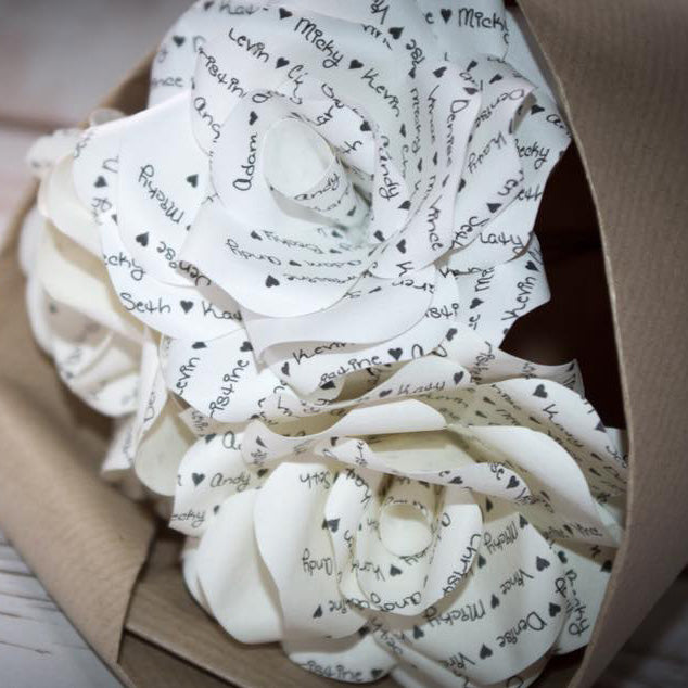 Personalised Message Paper Flower Bouquet
