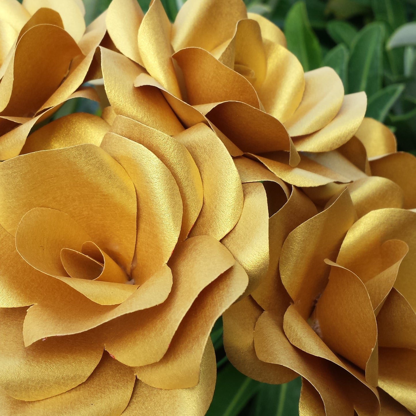Gold Paper Flowers