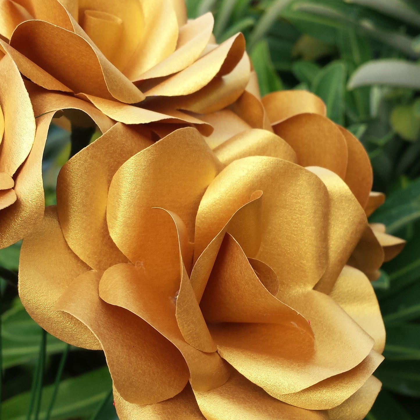 Gold Paper Flowers