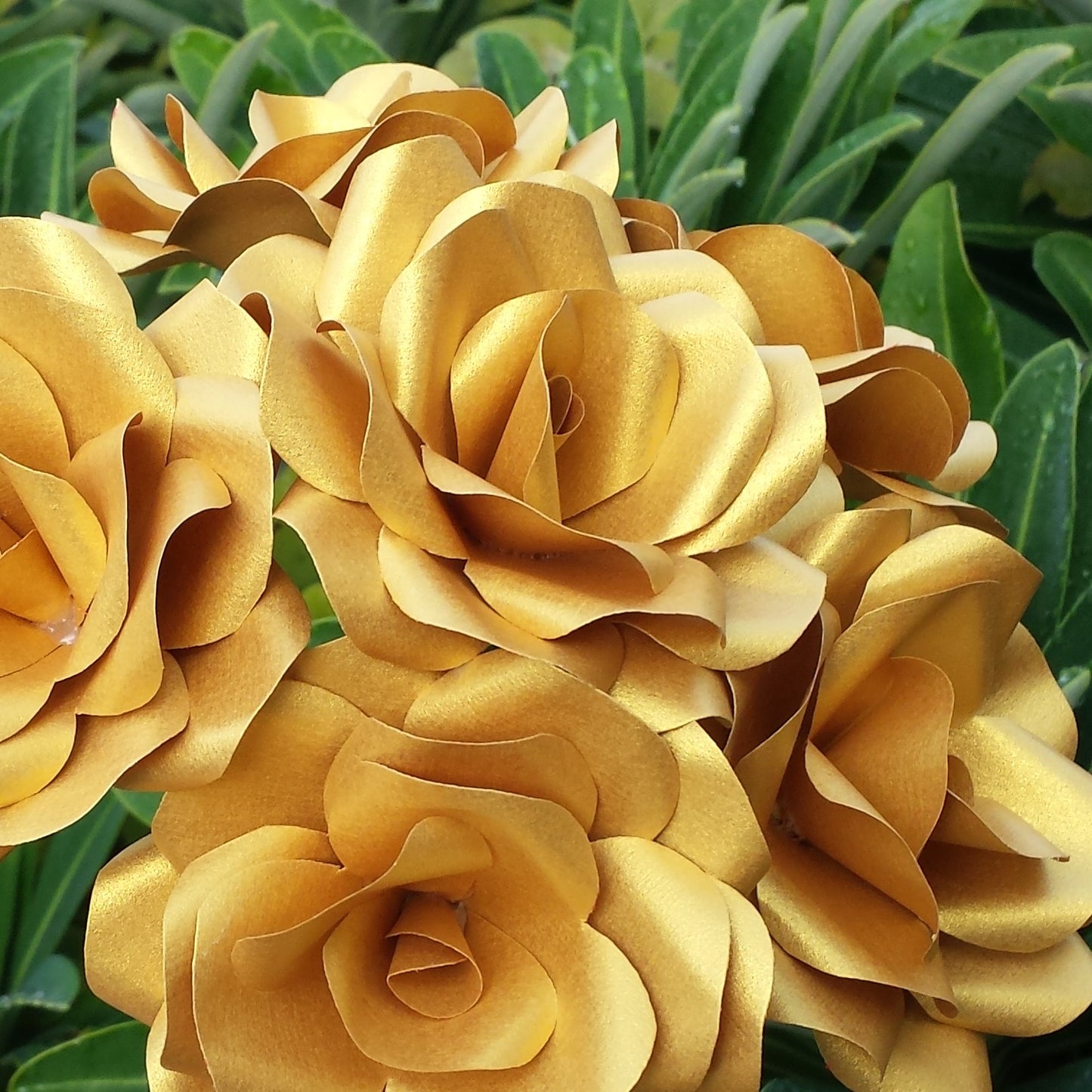 Gold Paper Flowers