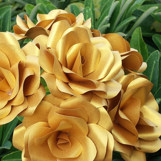 Gold Paper Flowers