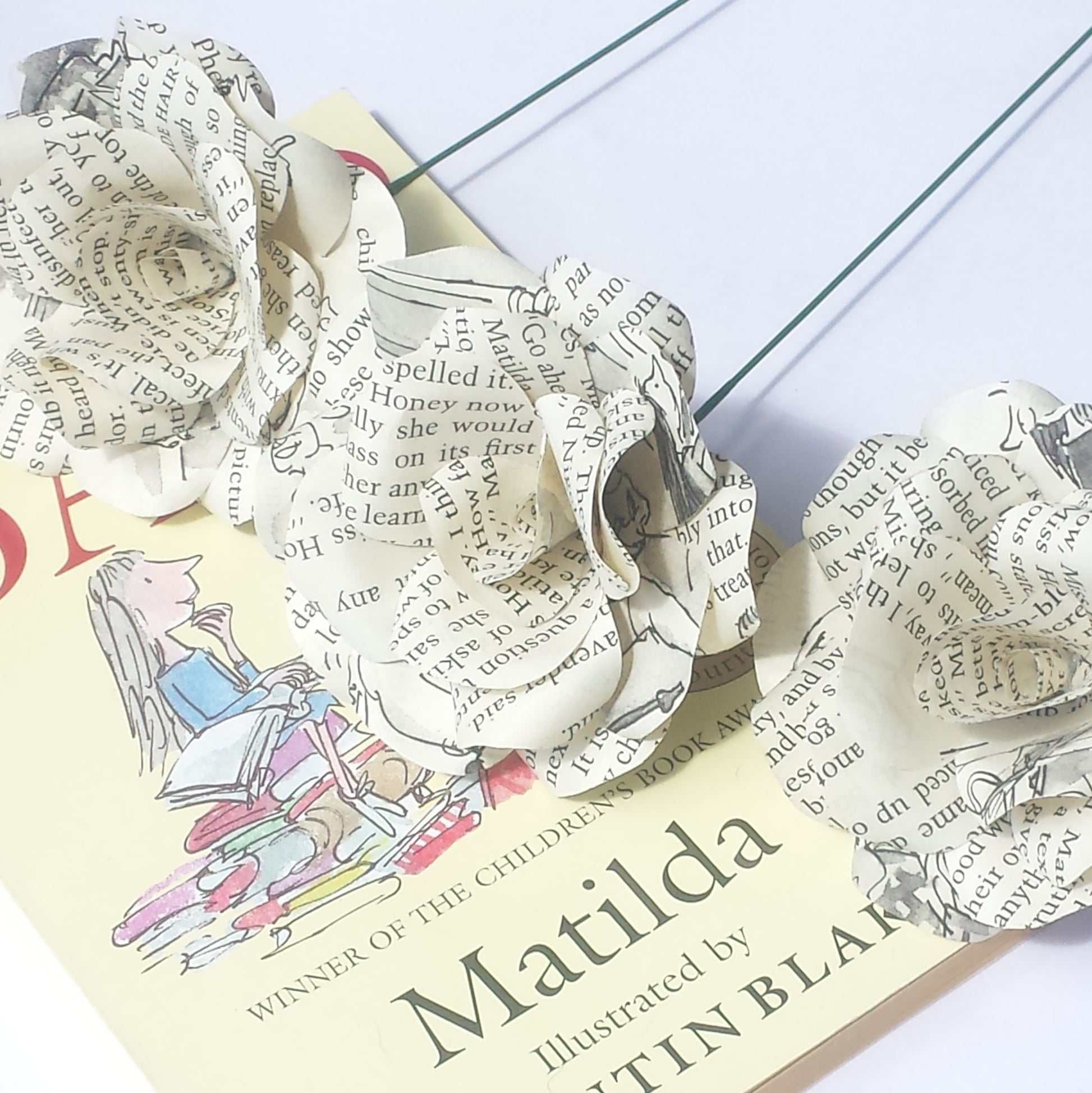 Roald Dahl Book Paper Flowers