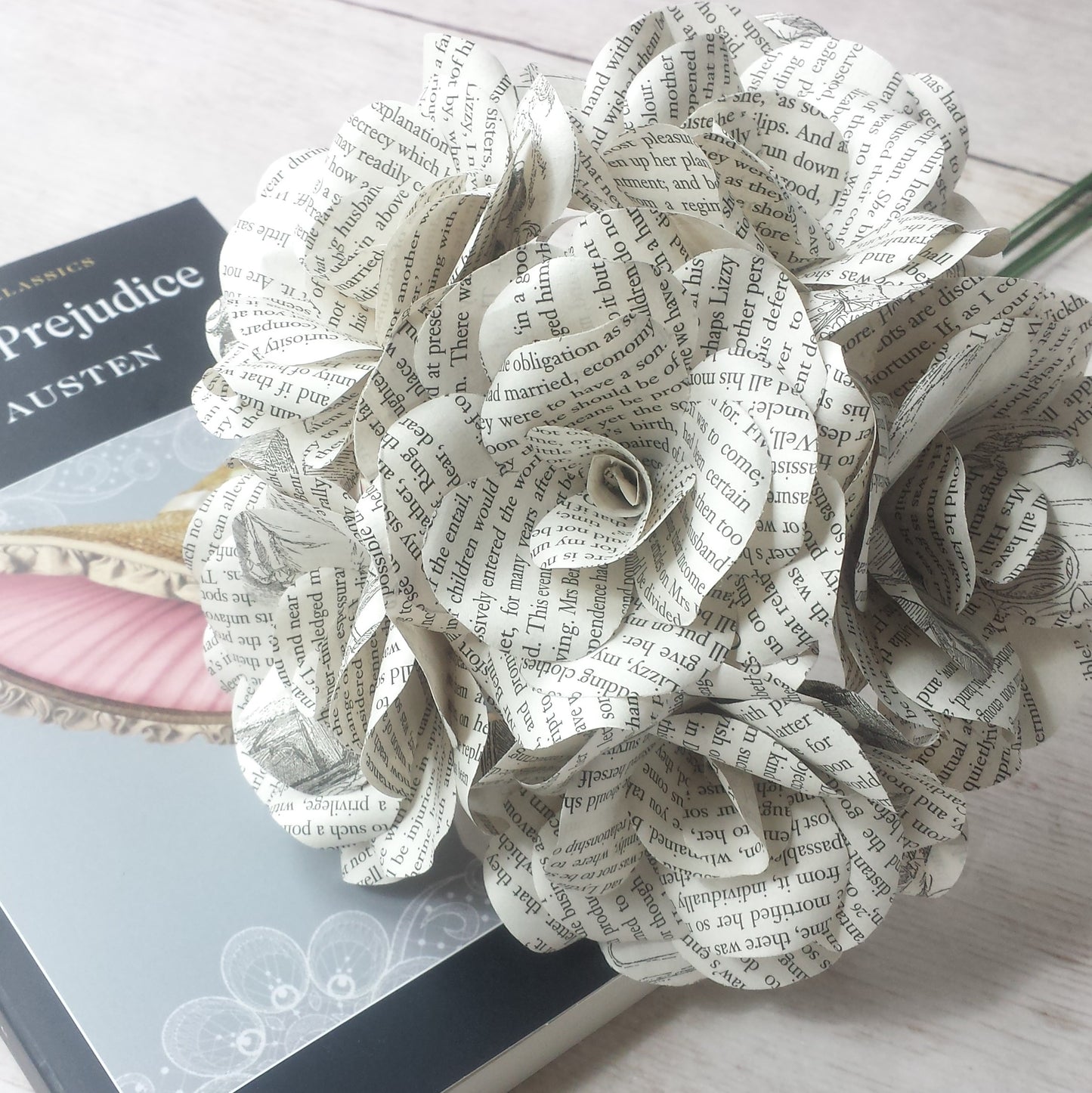 Book Paper Flower Roses