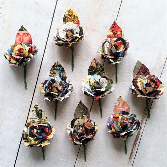 Comic Book Paper Buttonholes