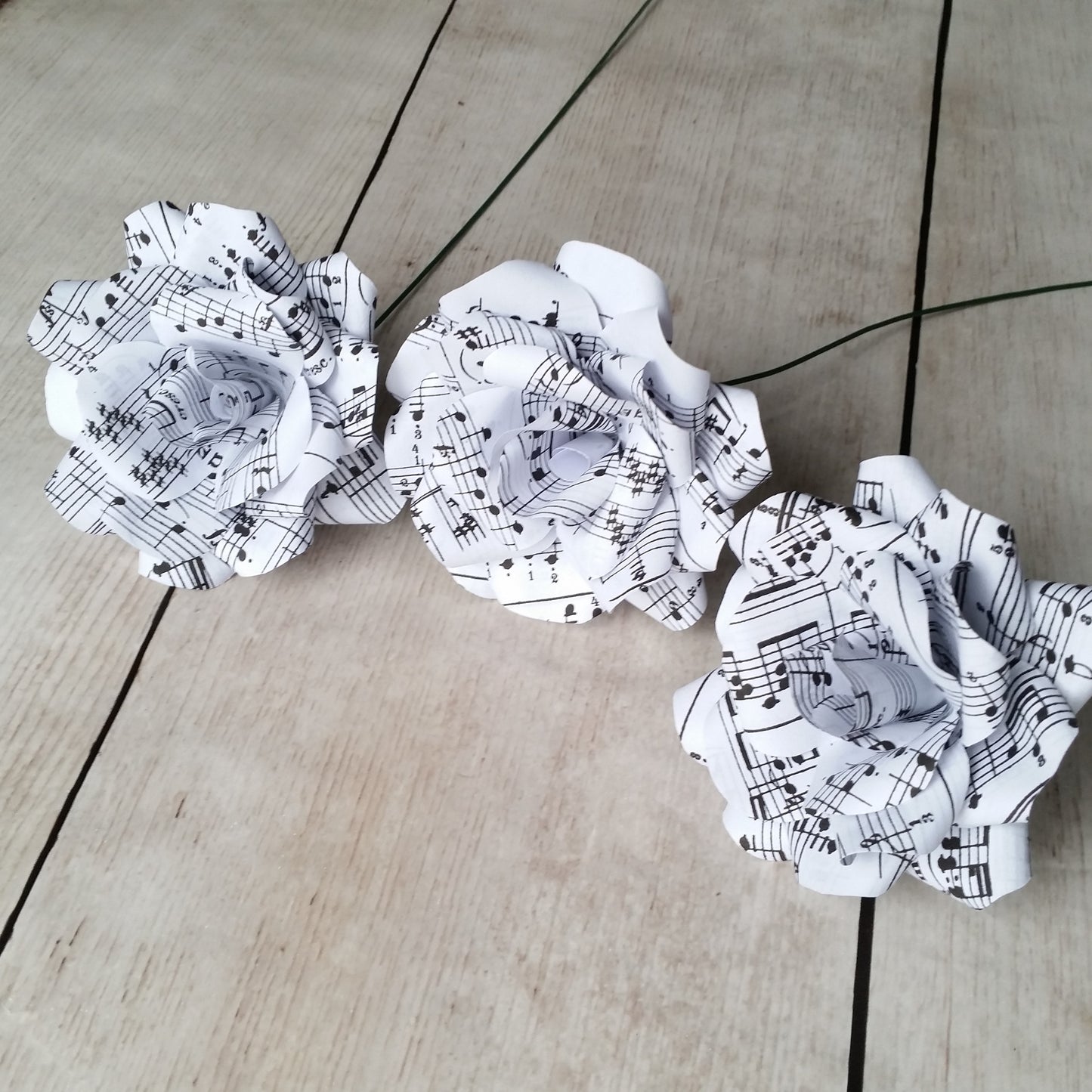Sheet Music Paper Flowers