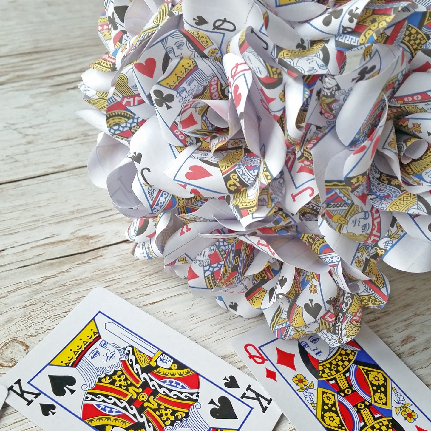 Playing Card Paper Flowers