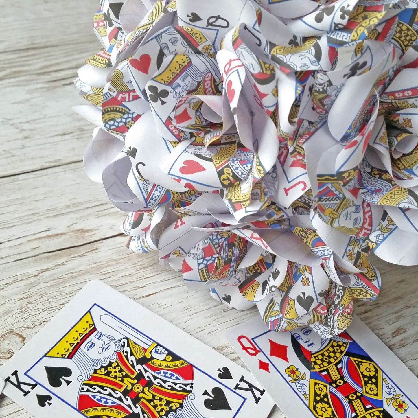Playing Card Paper Flowers