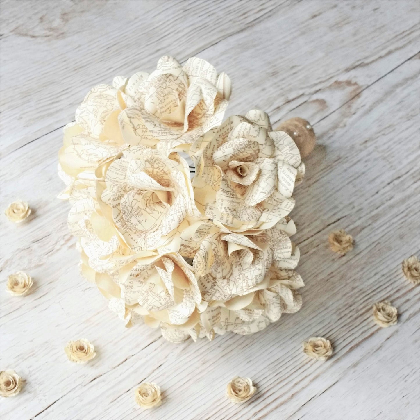 Vintage Map Bridal Bouquet