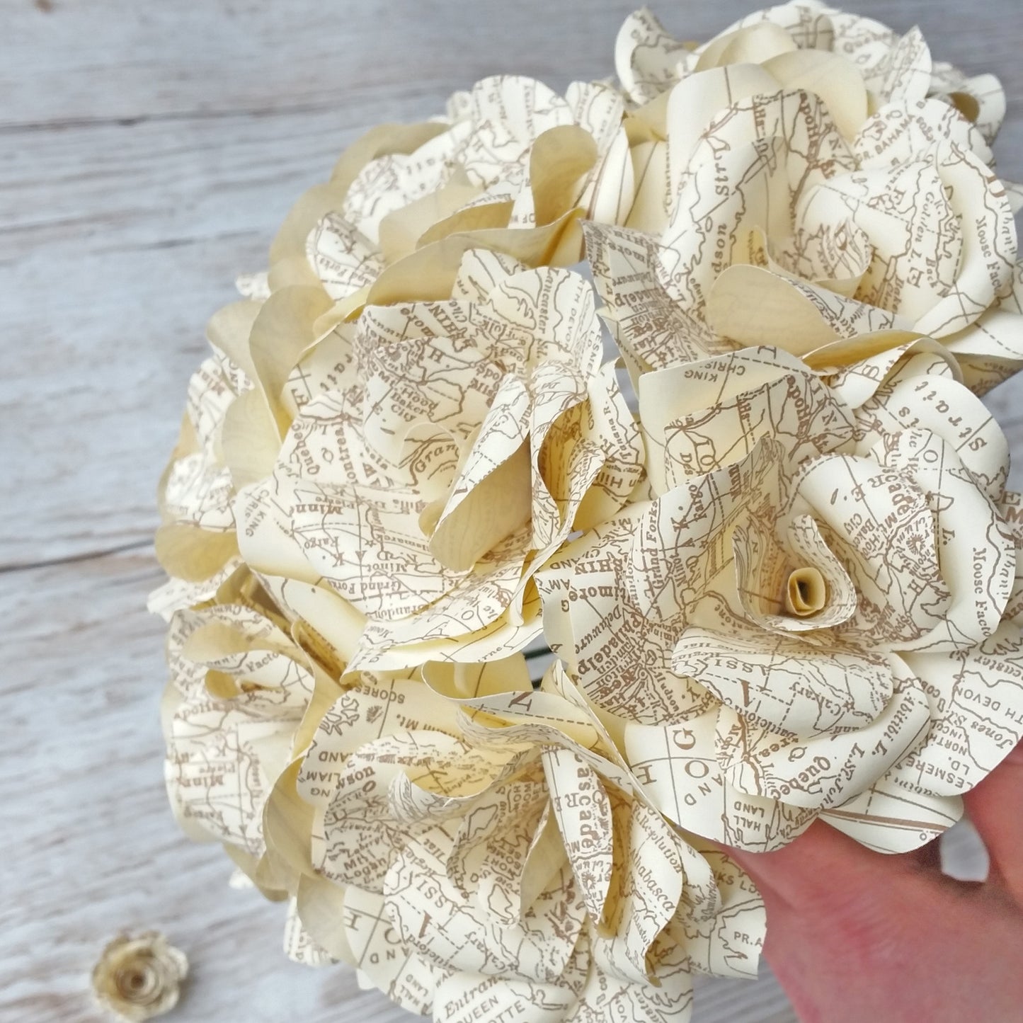 Vintage Map Bridal Bouquet