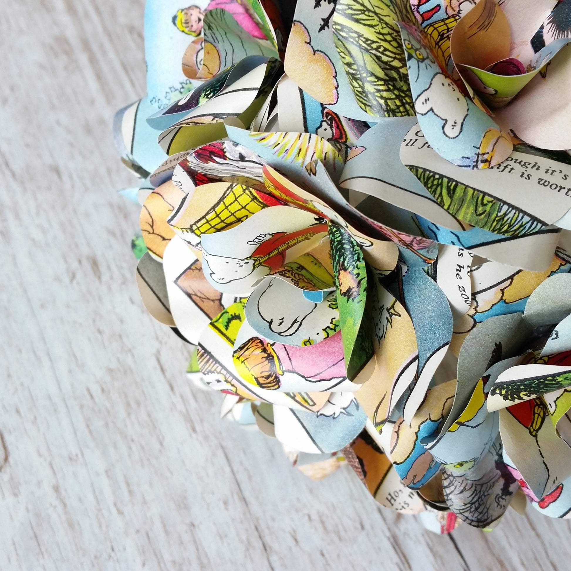 Rupert Bear Book Page Flowers