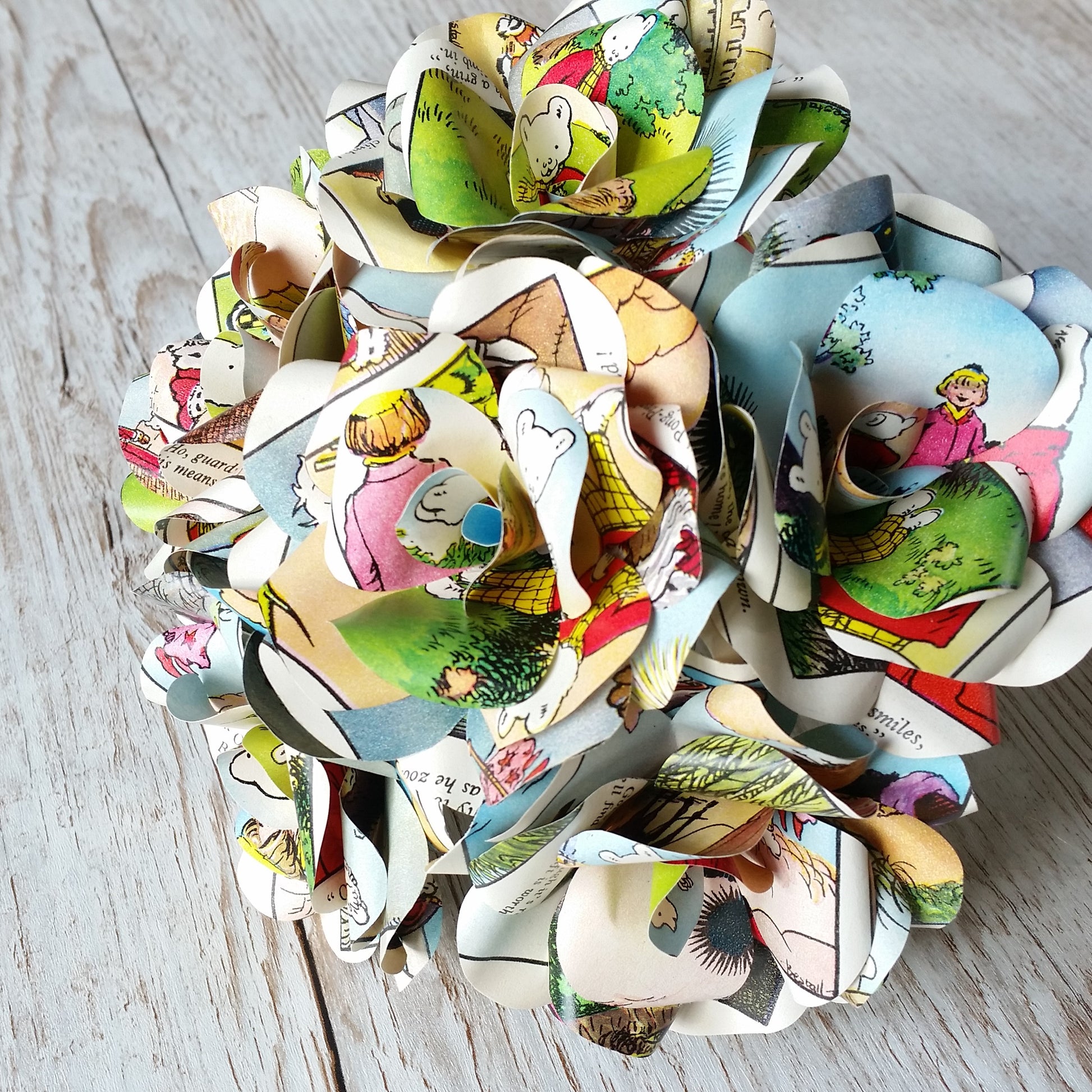 Rupert the Bear Paper Flowers