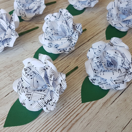 Sheet Music Paper Buttonholes