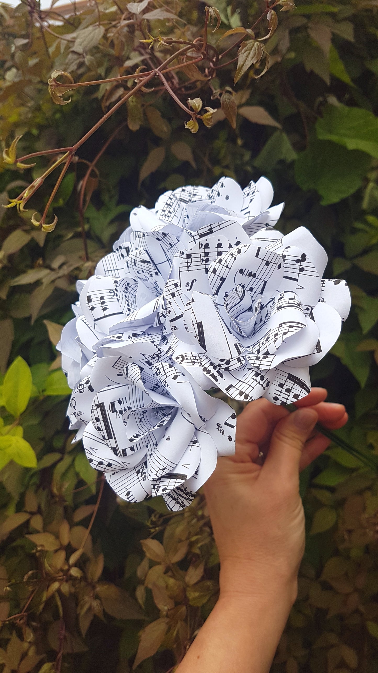 Sheet Music Paper Flowers