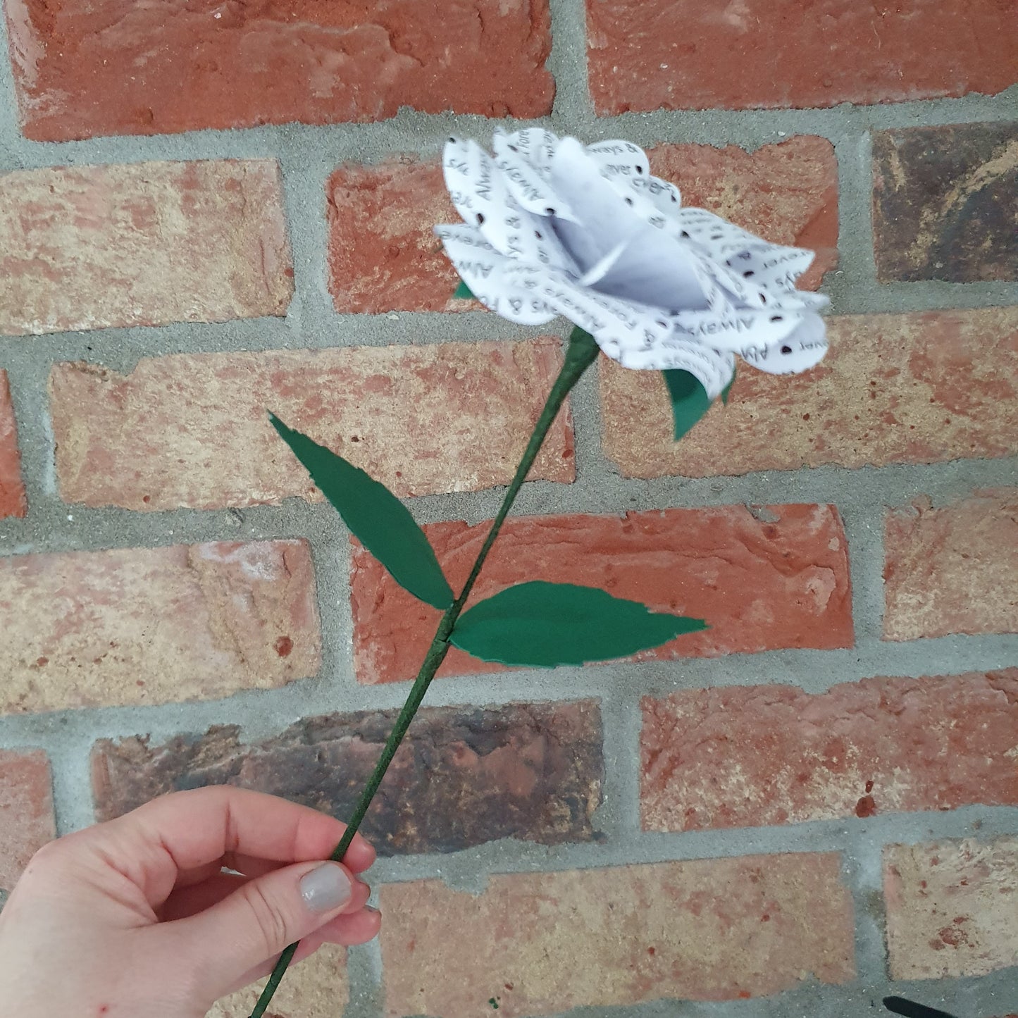 Single Personalised Message Paper Flowers