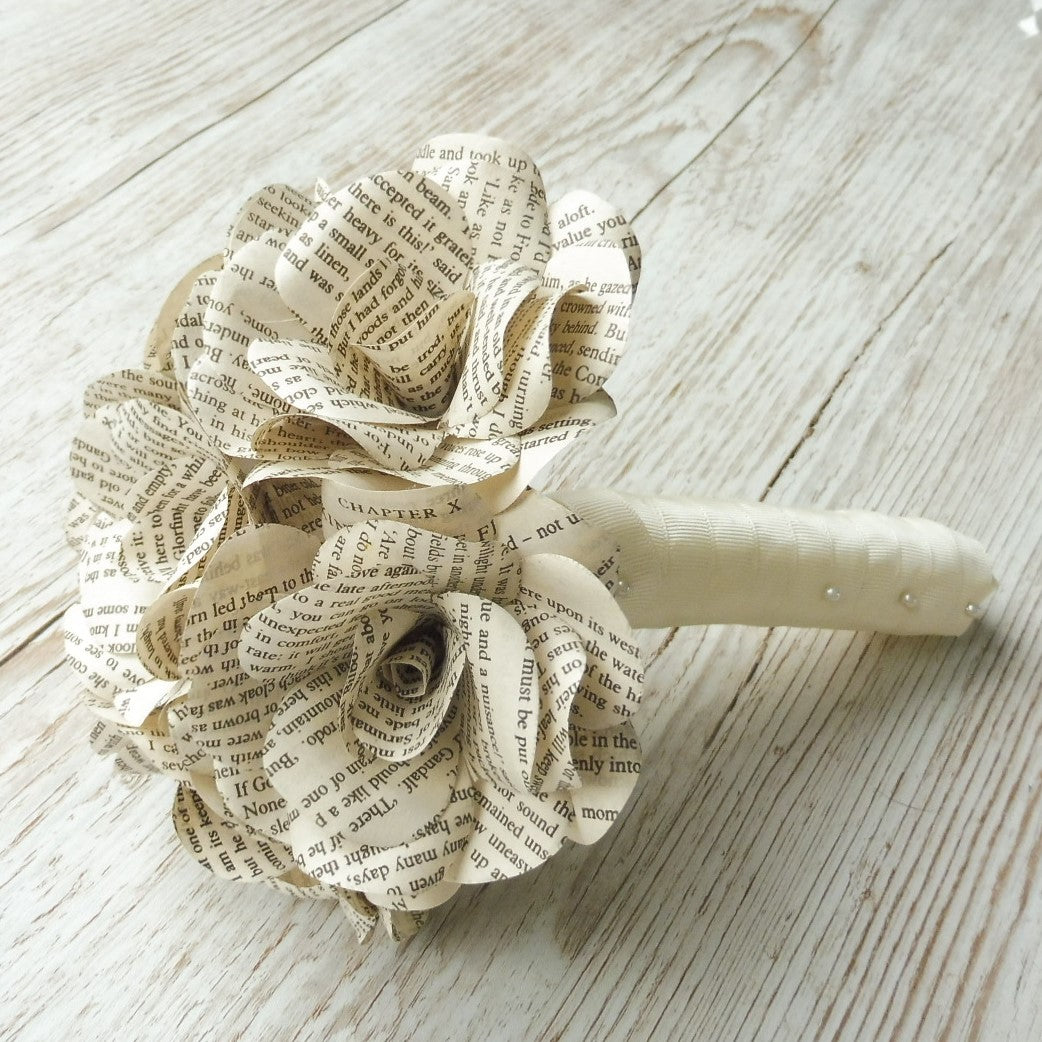 Book Paper Flower Bridal Bouquet