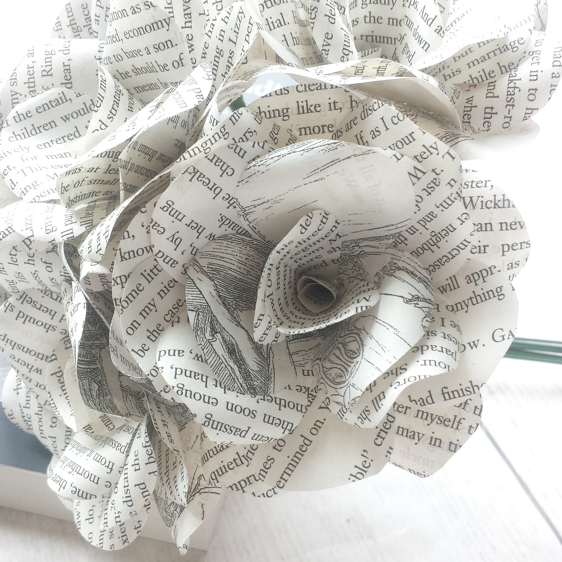 Pride & Prejudice Book Paper Flowers