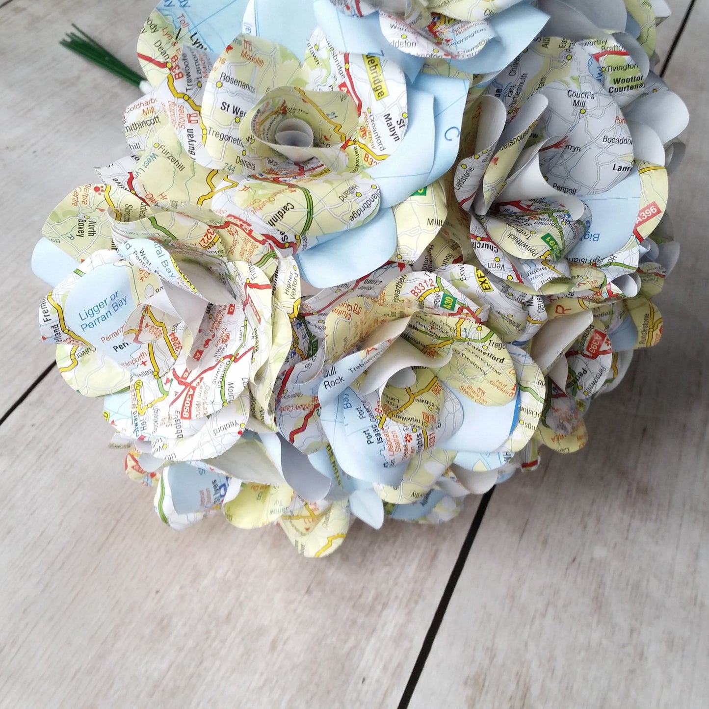 Map Paper Roses