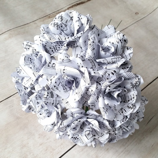 Sheet Music Paper Flowers