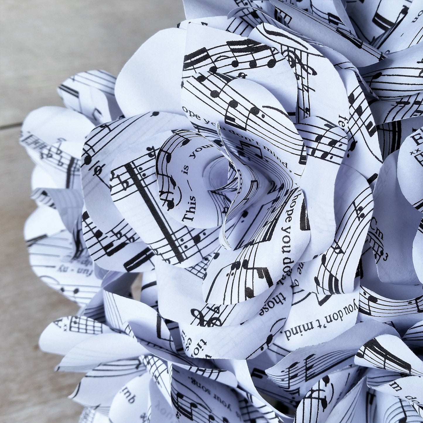 Sheet Music Paper Flowers
