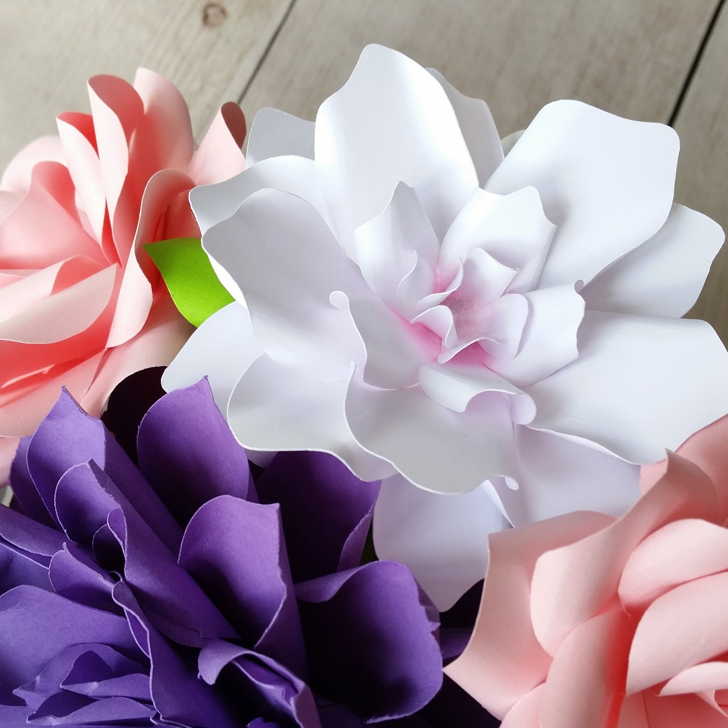 Mixed Paper Flower Bouquet - Rose - Gardenia - Dahlia -Alternative Forever Flowers