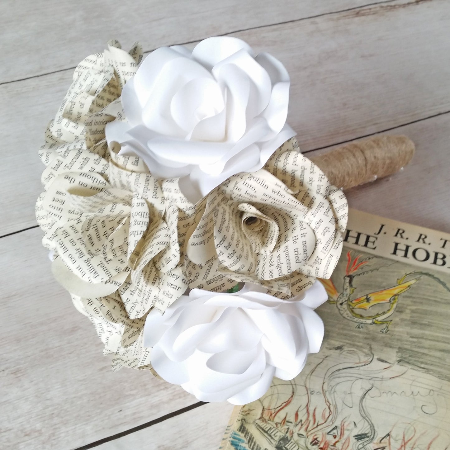 The Hobbit Paper Flower Bridal Bouquet