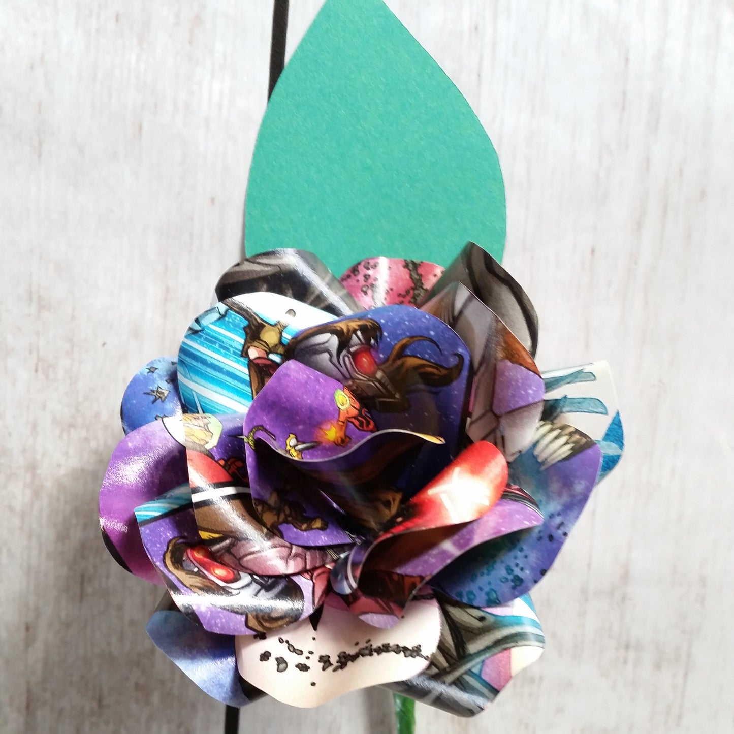 Comic Book Paper Flower Buttonhole