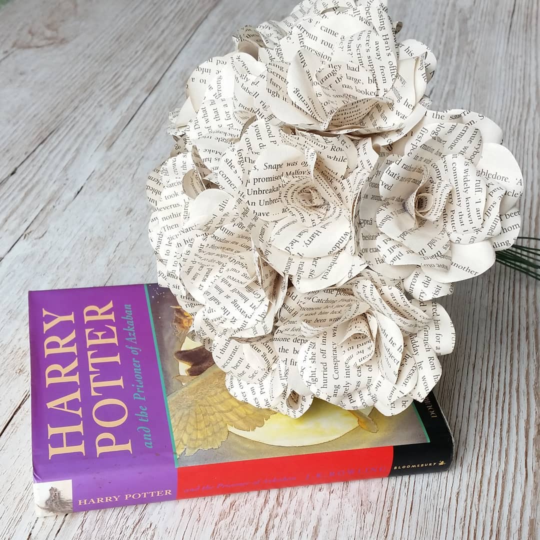12 x Harry Potter Book Page Paper Flowers - 19 Mar, 2016