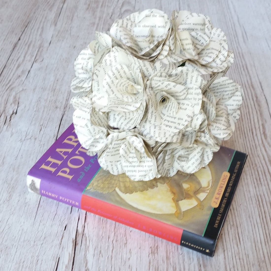 Book Page Paper Flower Roses