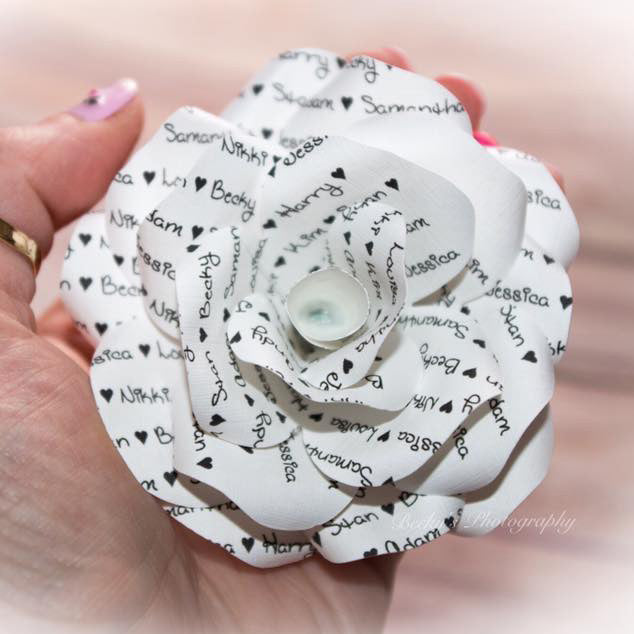 Personalised Message Paper Rose