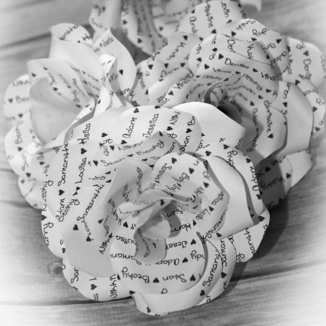 Personalised Message Paper Flowers