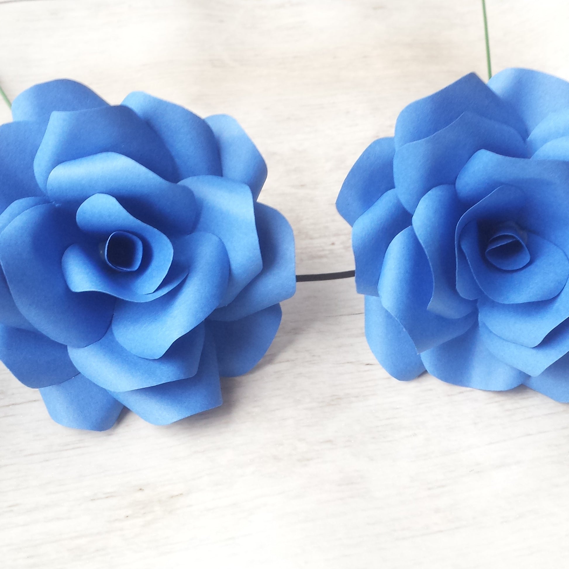 Royal Blue Paper Flowers