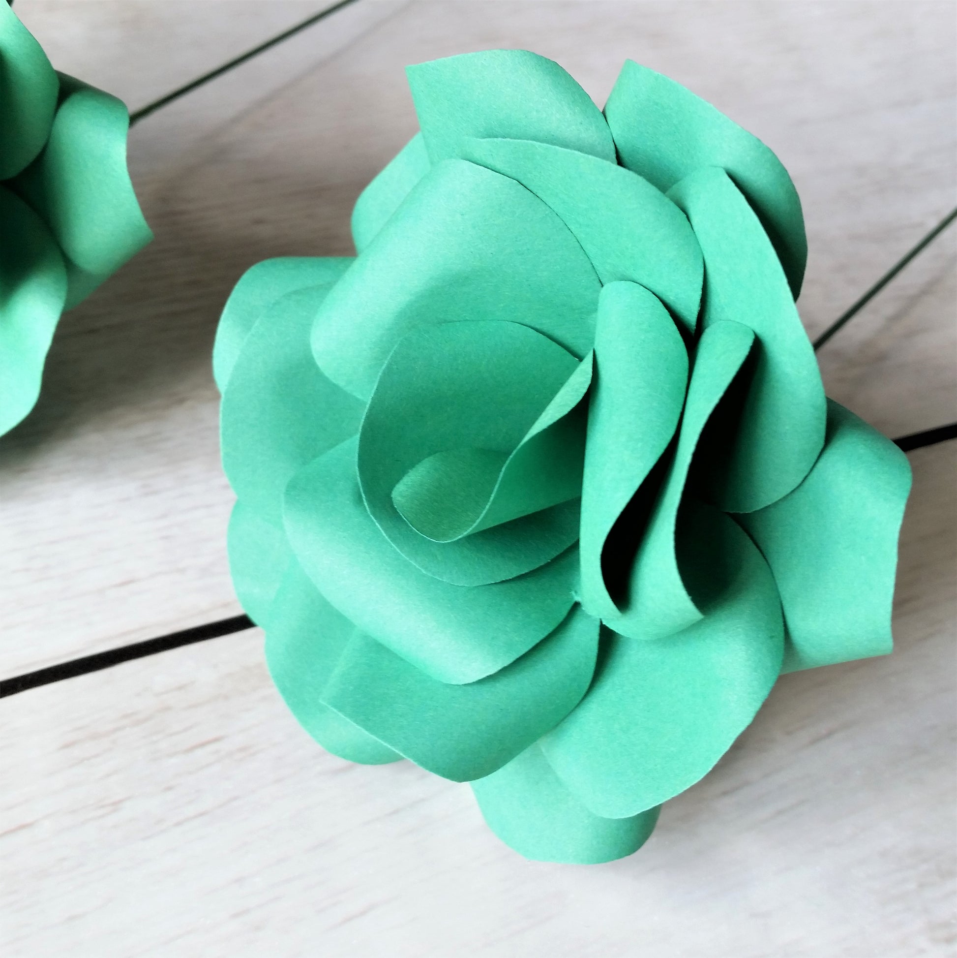 Green Paper Flower