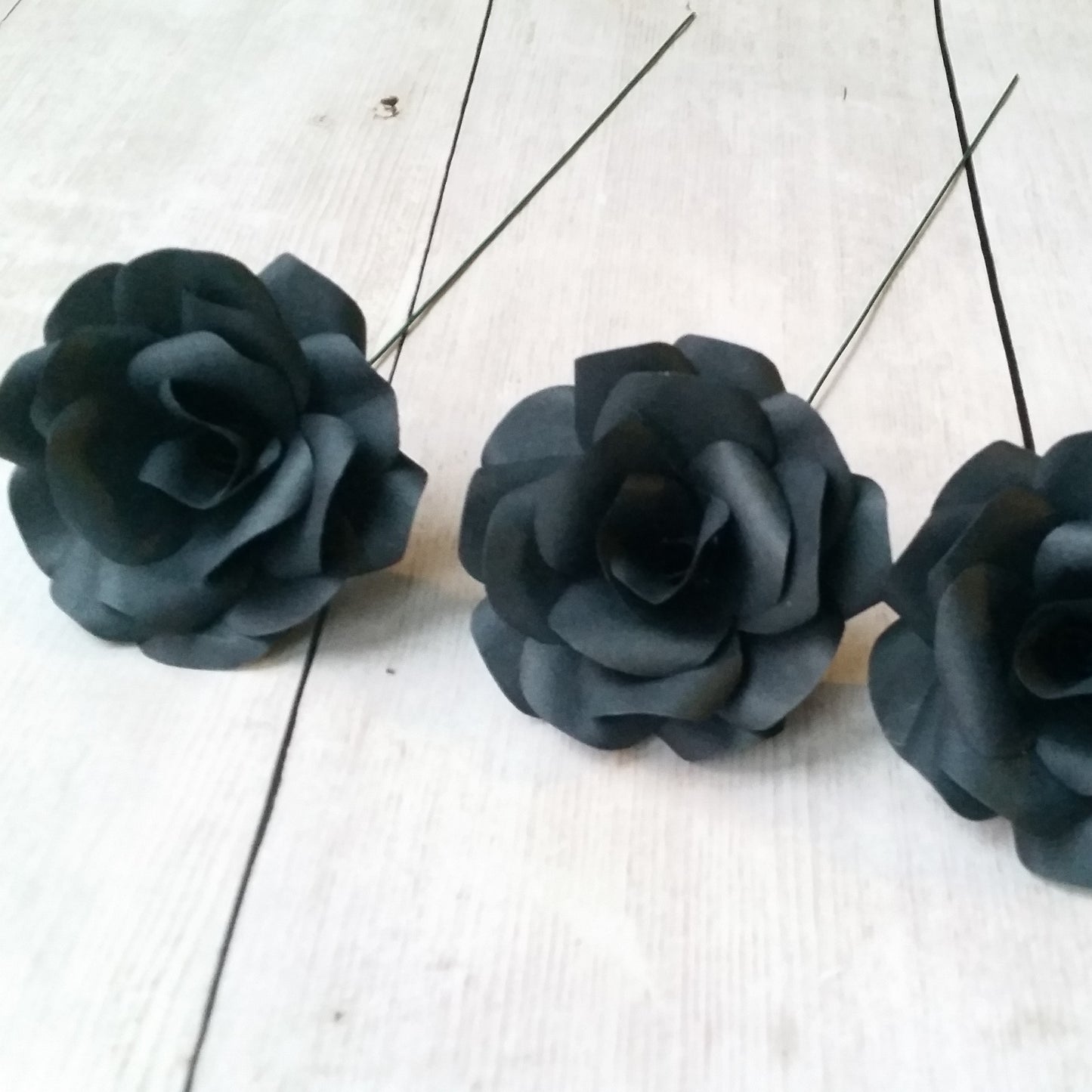 Black Paper Flowers