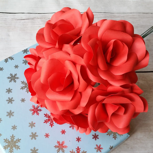 Red Paper Rose Bouquet