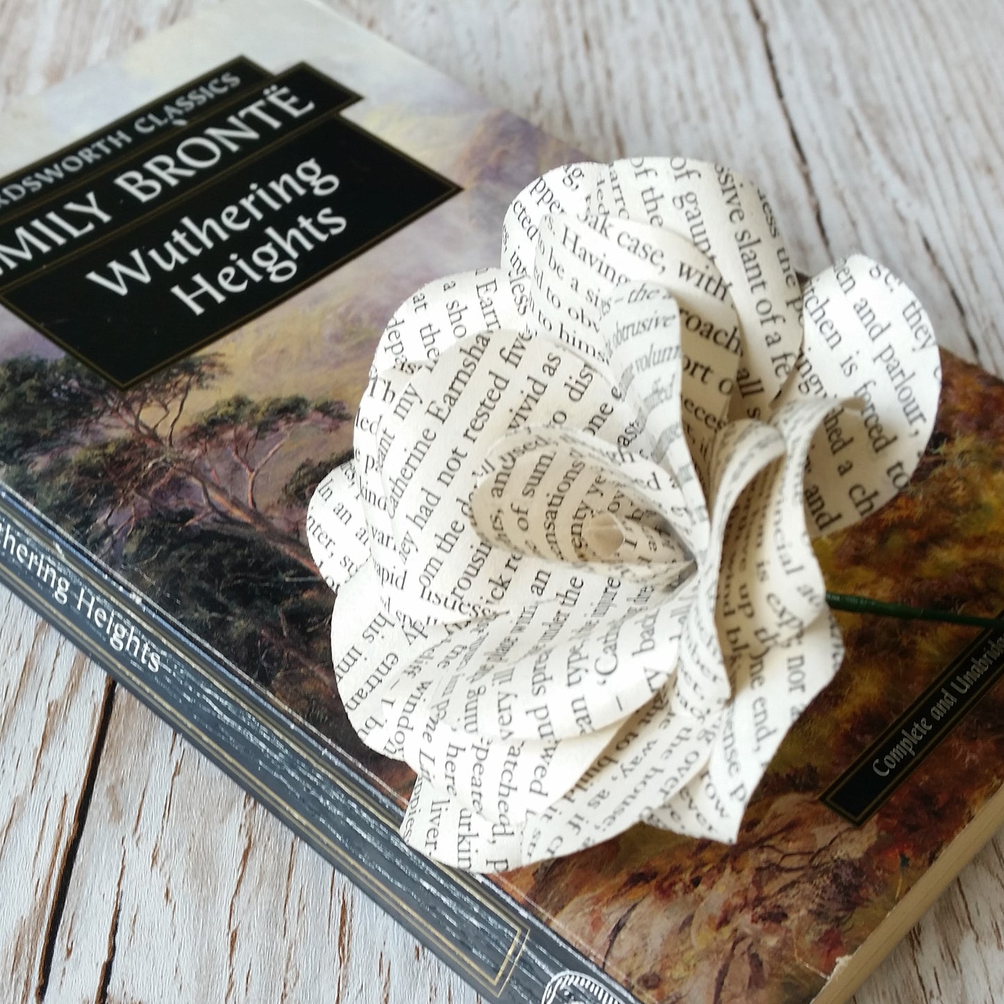 Wuthering Heights Book Paper Flower