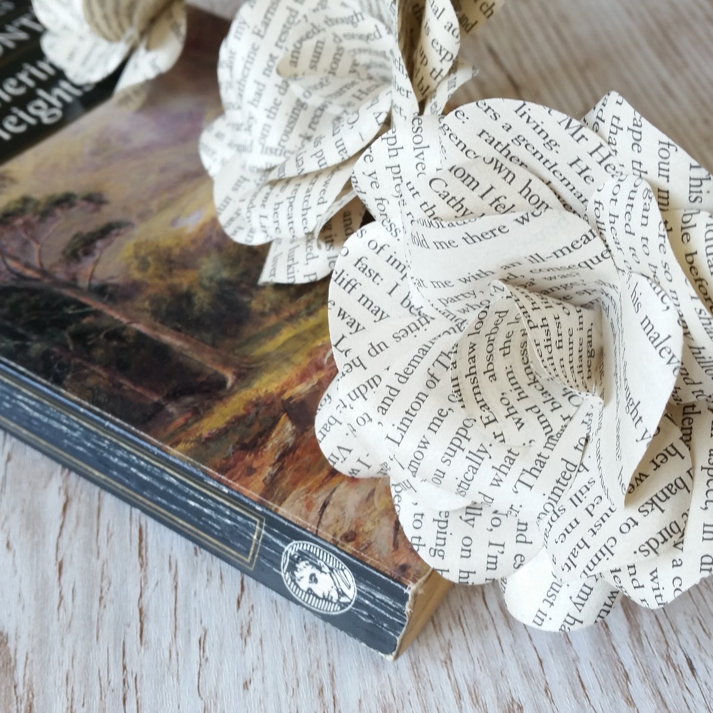 Wuthering Heights Book Paper Flowers