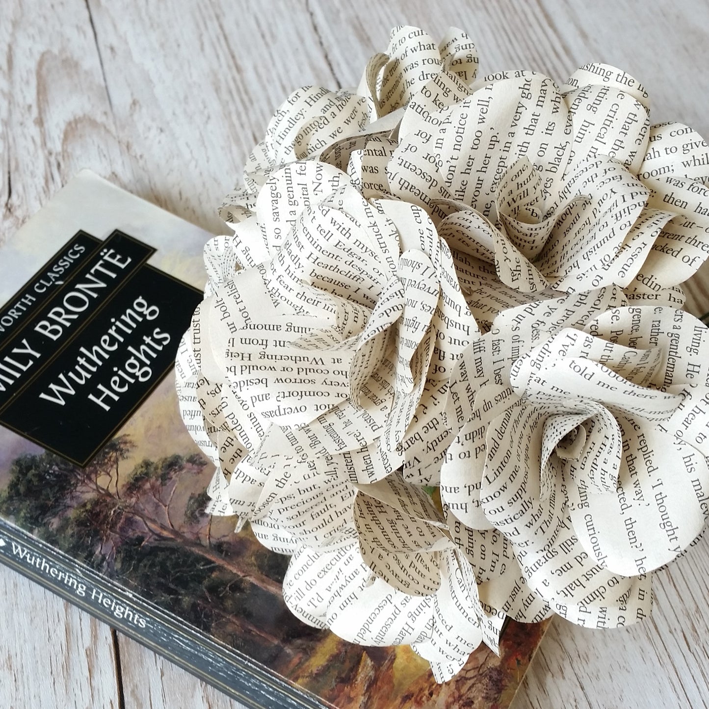 Wuthering Heights Book Paper Flowers