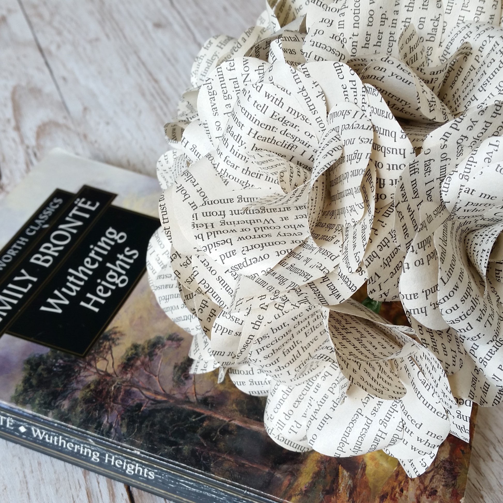 Wuthering Heights Book Paper Flowers