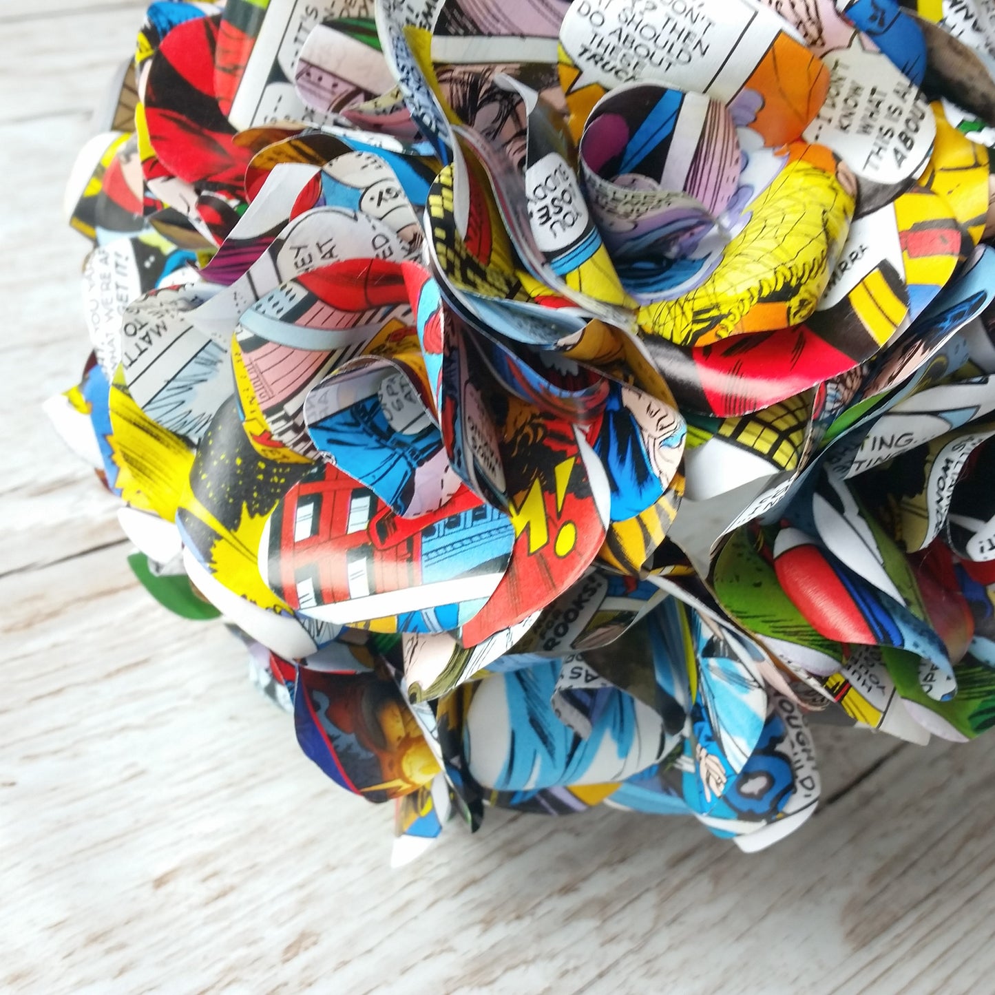 Comic Book Paper Flowers