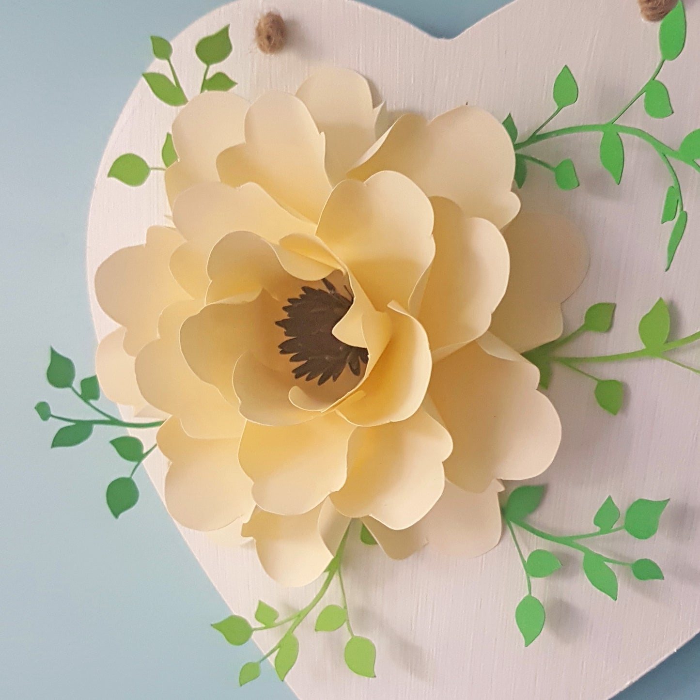 Floral Wooden Heart