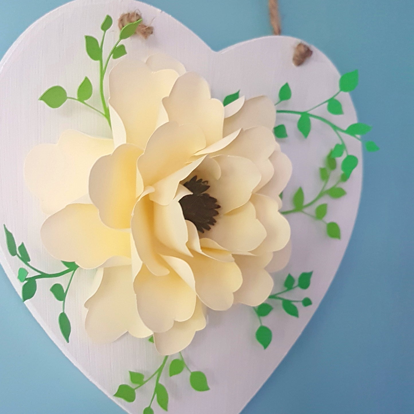 Floral Wooden Heart