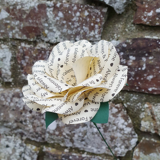 Pale Yellow Message Paper Flower