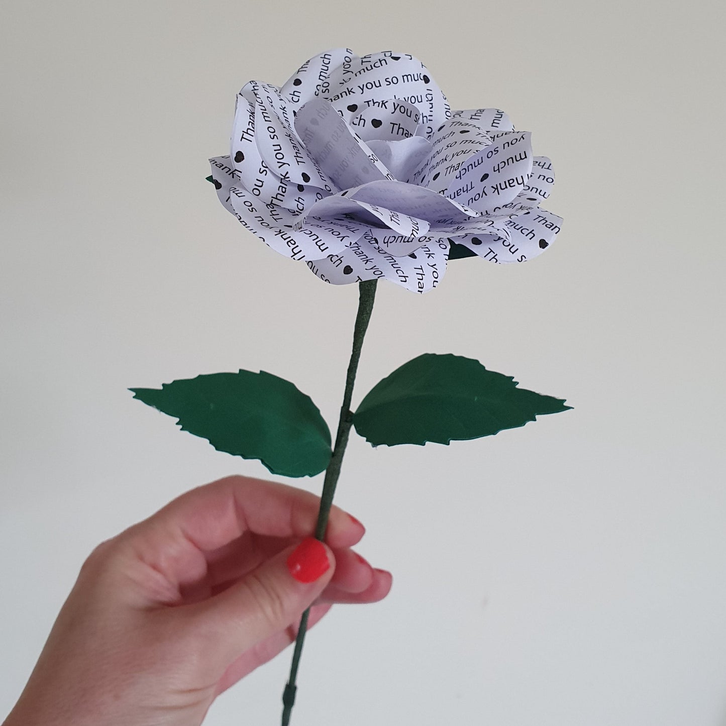 Single Personalised Message Paper Flowers