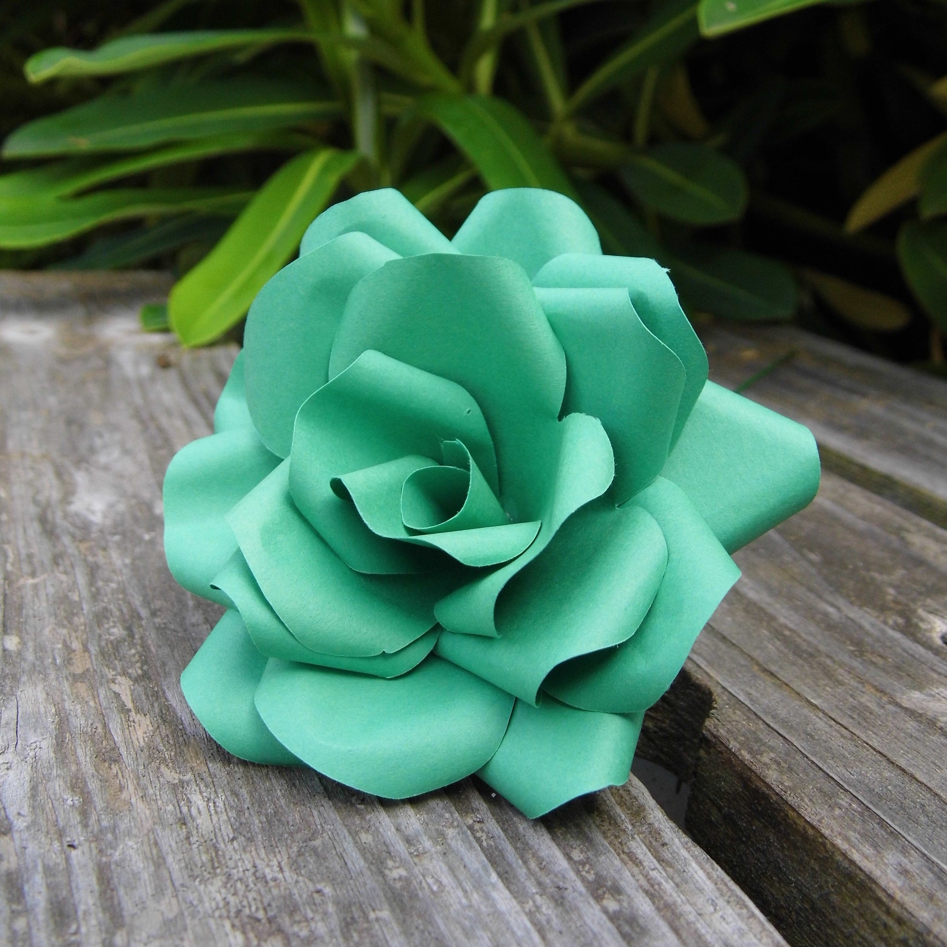 Green Paper Rose