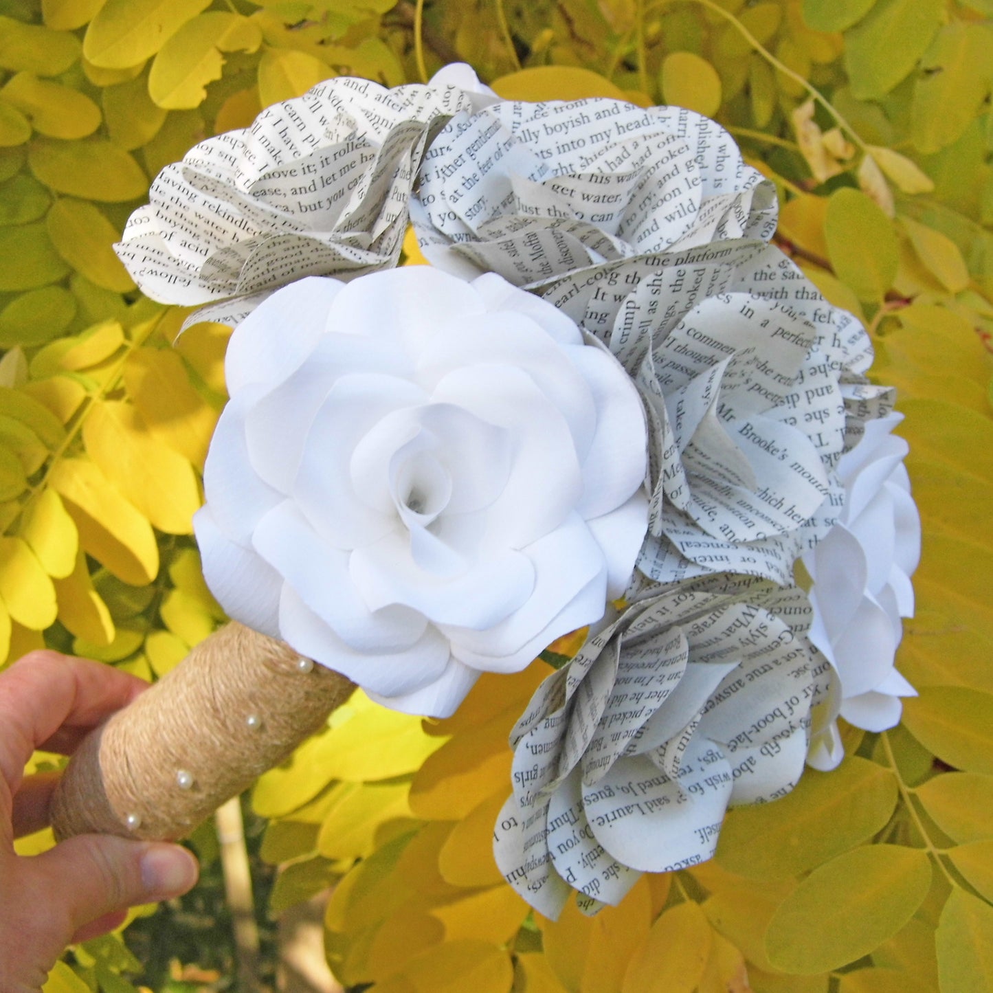Book Paper Flower Bridal Bouquet